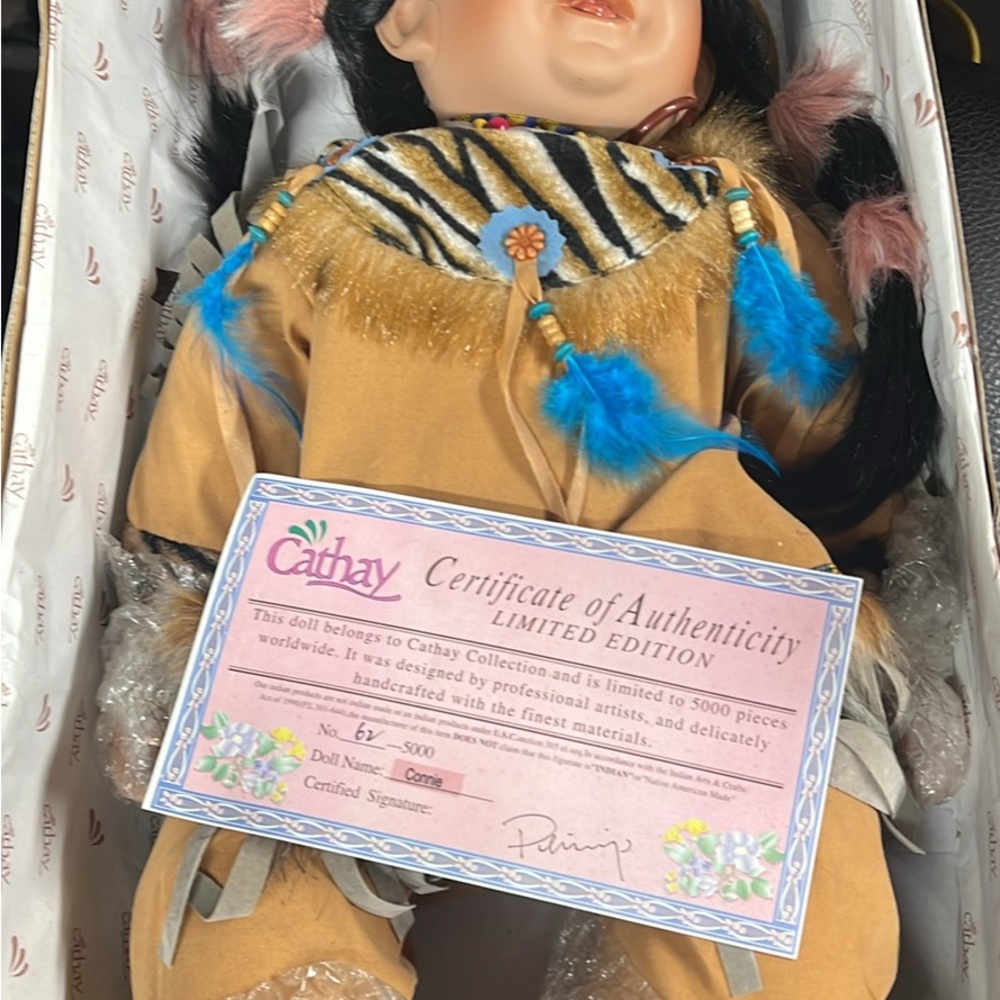 Native Doll with Brown and Blue Accents
